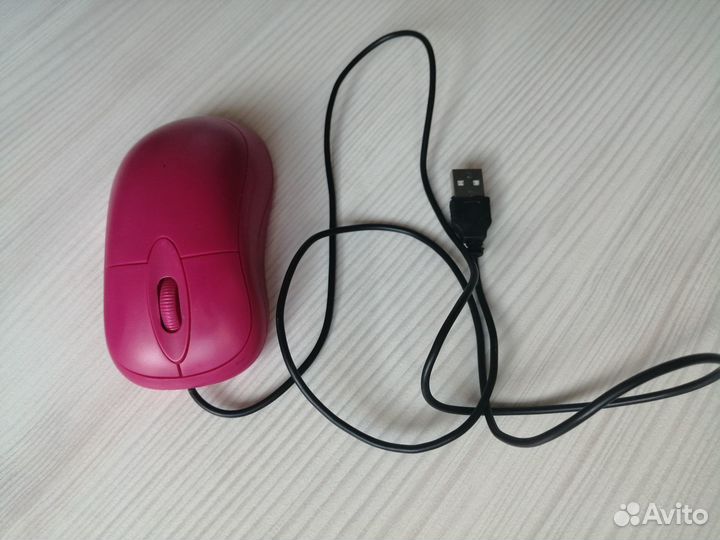 Компьютерная мышь розовая