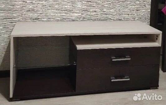 Тумба под тв с 2 ящиками Венге/Сосна лоредо