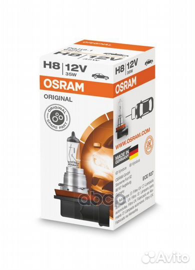 Лампа osram галогеновая H8 PGJ19-1 35W 64212 Osram