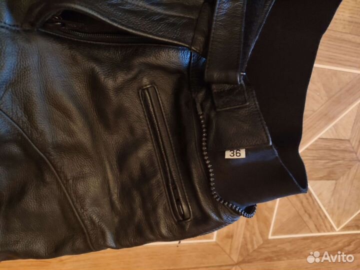 Мото штаны кожаные