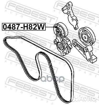 Ролик натяжной приводного ремня 0487h82w Febest
