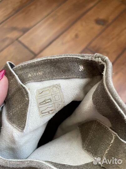 Ботильоны казаки натуральная кожа терволина