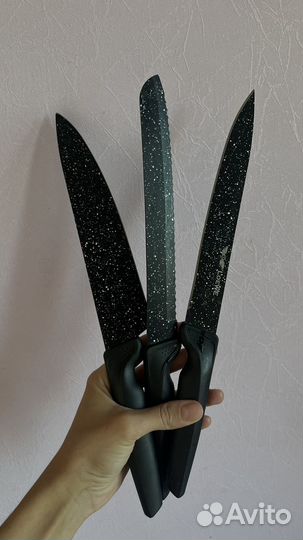 Три ножа больших как новые нержавеющая сталь