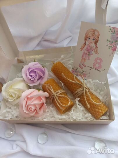 Мыльные розы и свечи из вощины