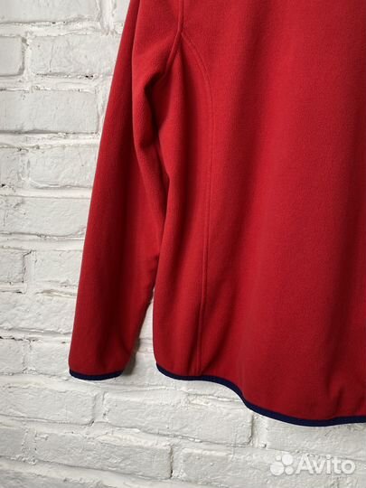 LL bean 1/3 ZIP fleece RED