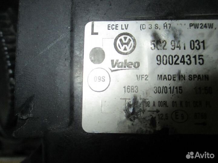 Фара левая Volkswagen Golf vii 5G