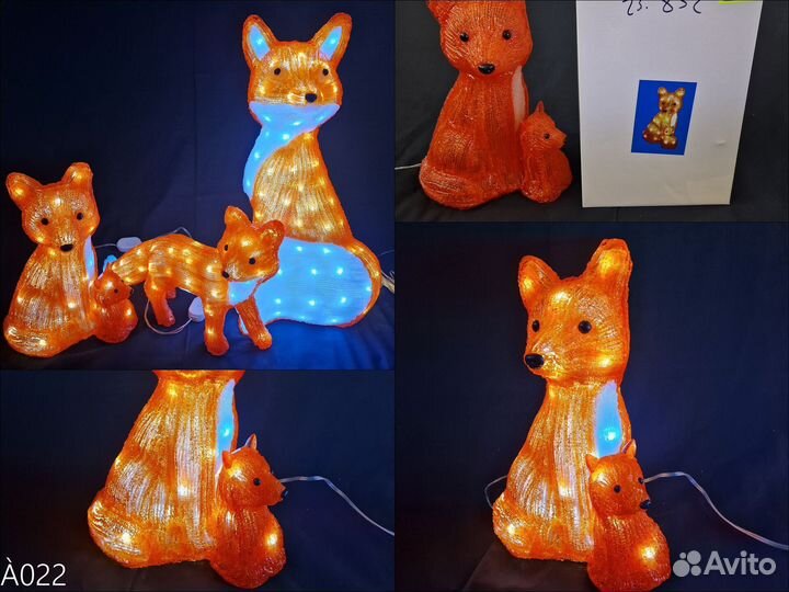 Светодиодная фигура снеговик