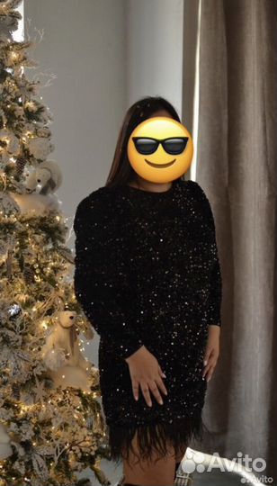 Платье женское вечернее 54 56 размер блестящее