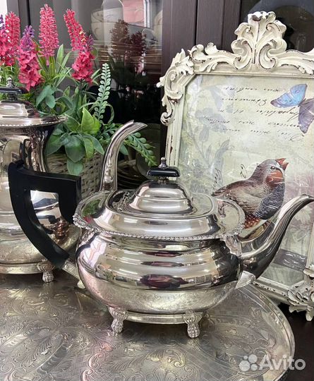 Чайно-кофейный набор серебрение