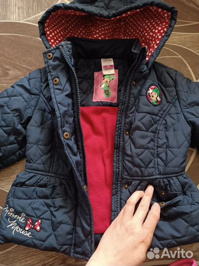 Красивая деми куртка 98-104и сапожки для девочки