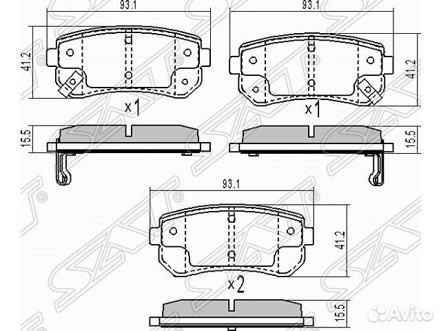 Колодки тормозные задние Sportage Ix35