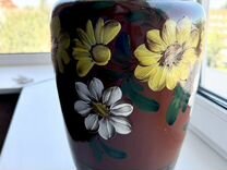 Глиняная ваза, ручная роспись