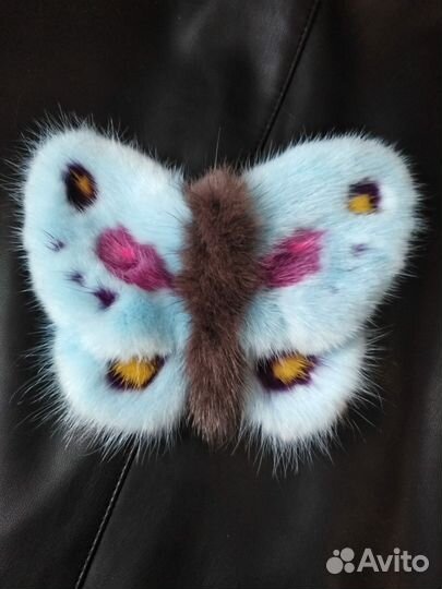 Резинка для волос из меха норки Бабочка