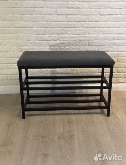 Подставка для обуви с мягким верхом. Обувница