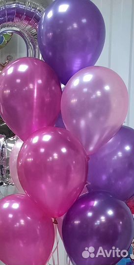 Гелиевые шары. Металлик. Хром