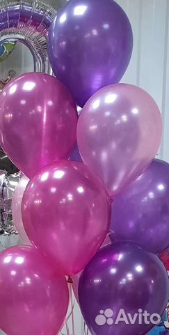 Гелиевые шары. Металлик. Хром