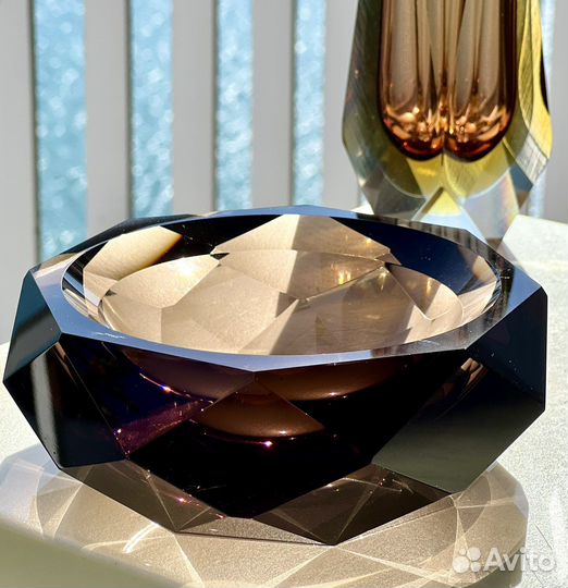 Ваза Чешский цветной хрусталь