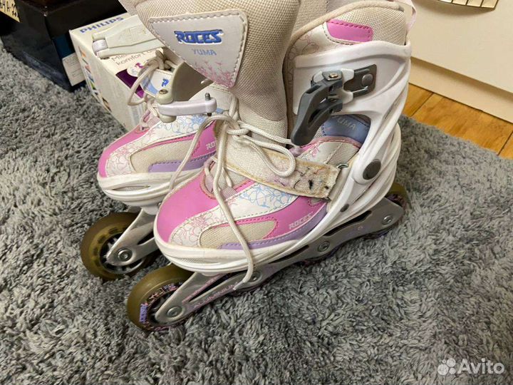 Детские ролики и защита 32 35