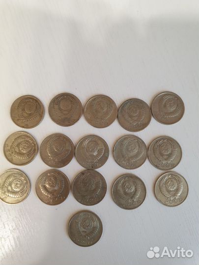 Монеты СССР 15 копеек.61,62,78 -91г.г. 16шт