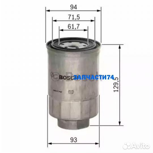 Фильтр топливный\ Mazda 323/626 1.7D/2.0D 87-97,bosch