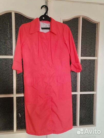 Халат для работы коралловый цвет