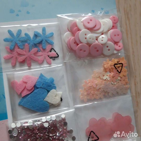 Набор для скрапбукинга Folia Baby (розово-голубой)
