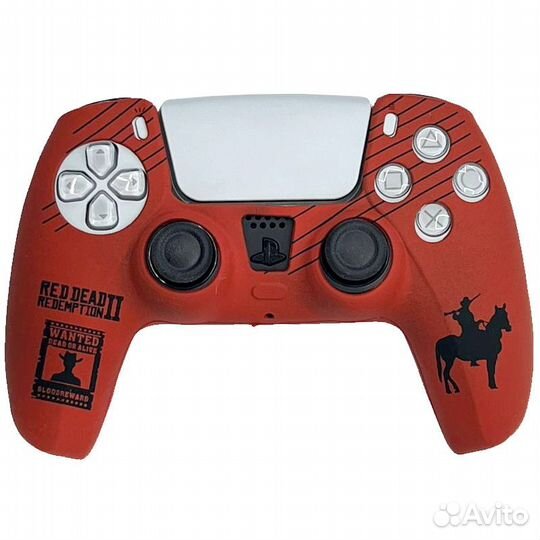Силиконовый чехол для геймпада DualSense (PS5) (Red Dead Redemption II)
