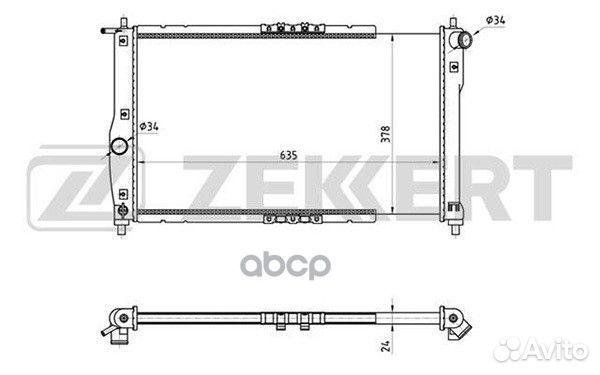 Радиатор охл. дв. Daewoo Lanos (klat) 97- mk-11