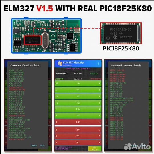 OBD2 сканер ELM327 V1.5