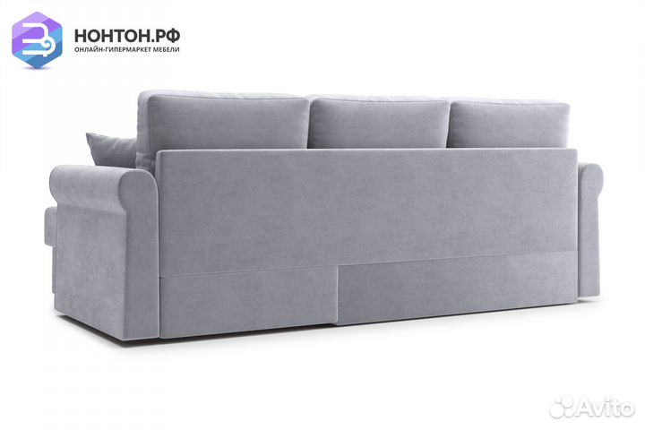 Диван угловой дельфин Лира серый