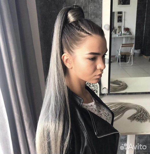 Хвост на резинке/афрохвост/волосы