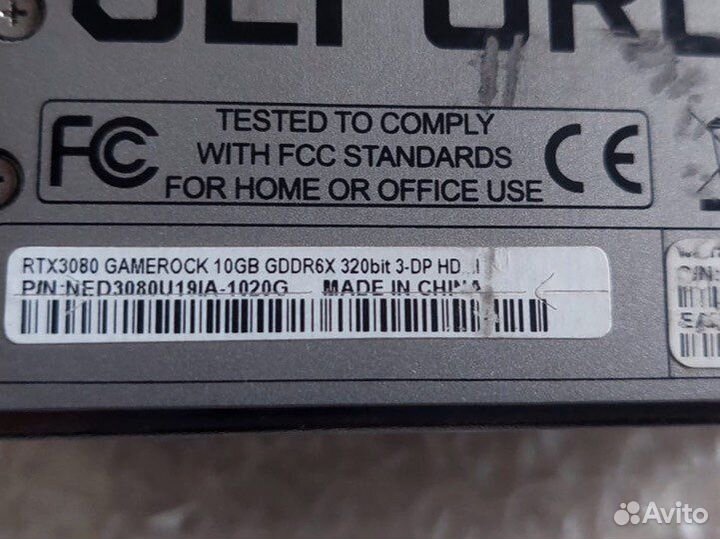 Видеокарта Palit Rtx 3080 Game Rock