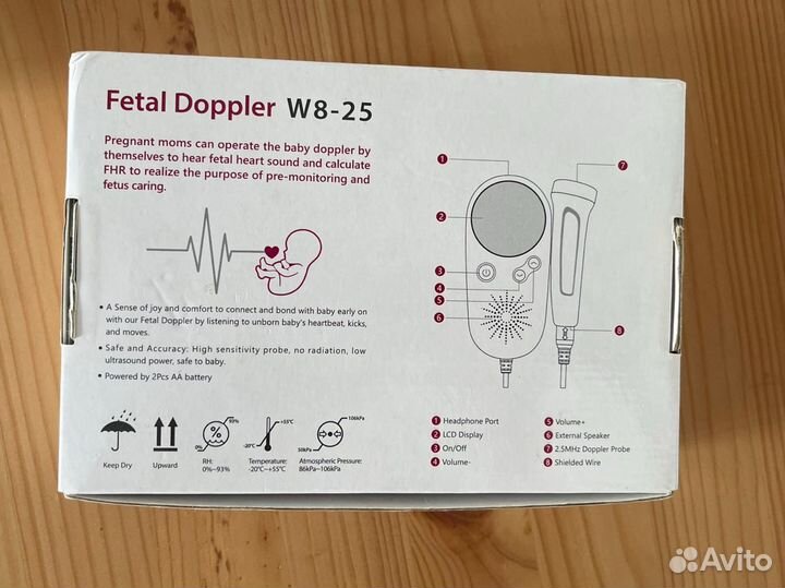 Фетальный допплер w8-25 гель для узи