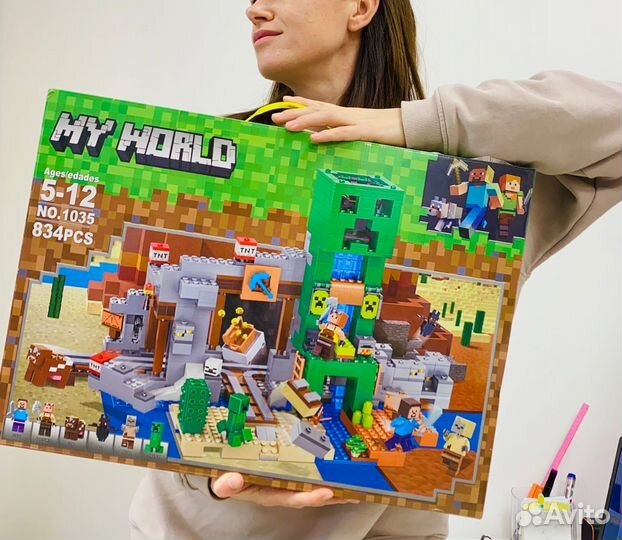 Lego Майнкрафт 834шт Шахта Крипера конструктор