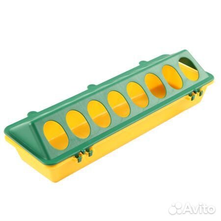 Кормушка-поилка лотковая 30 см пластик для цыплят