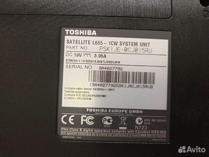 Ноутбук Toshiba