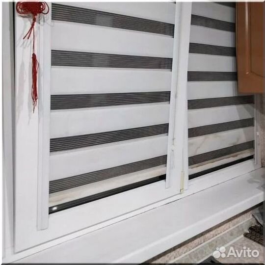 Рулонные Шторы Зебра на пластиковые окна