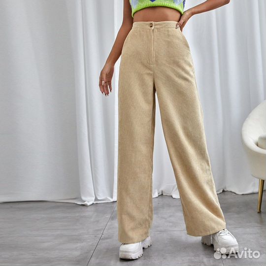 Брюки женские широкие вельветовые