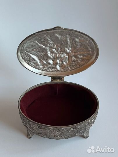Шкатулка Мельхиор серебро винтаж