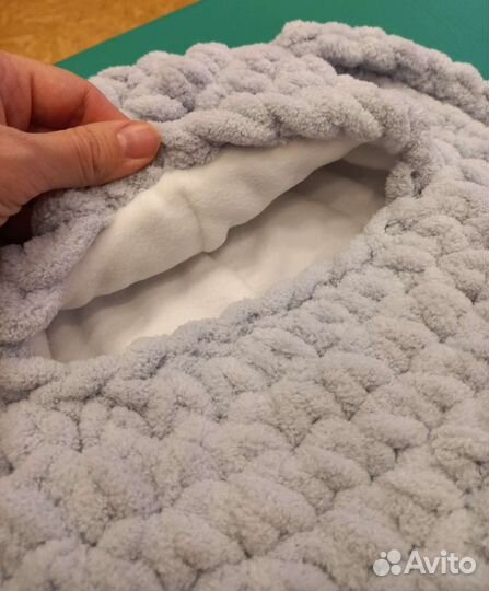 Утепленная шапка шлем с подкладом