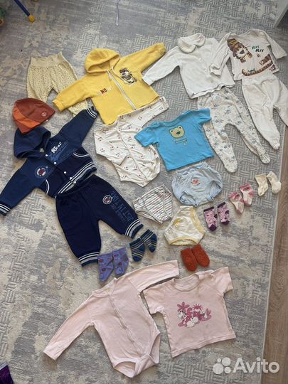 Вещи пакетом для мальчика 6-18 мес