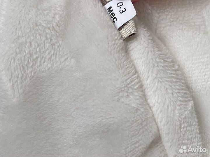 Утепленная шапочка для новорожденных 0-3мес