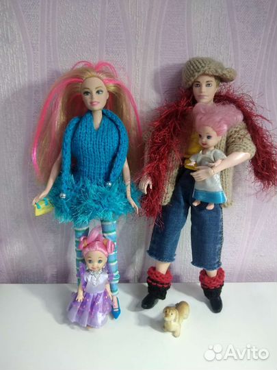 Куклы Кен и Барби семья