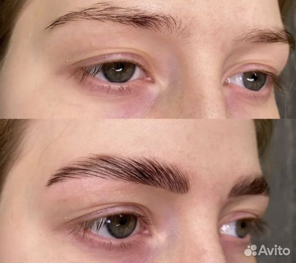 Ламинирование бровей и ресниц, оформление бровей