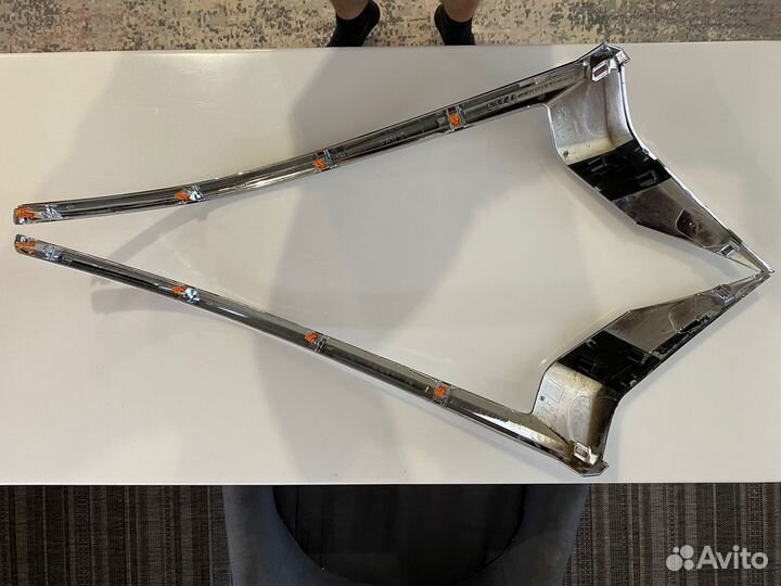 Ресницы молдинг накладки фар Toyota LC Prado 150