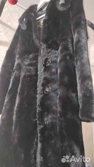 Шуба мутоновая с норкой