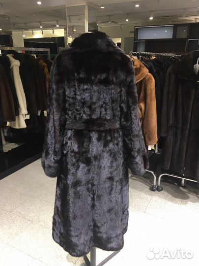 Шуба норковая с английским воротником 54 56