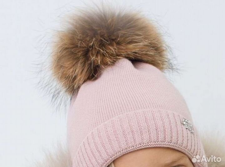 Шапка зимняя для девочки 50 52