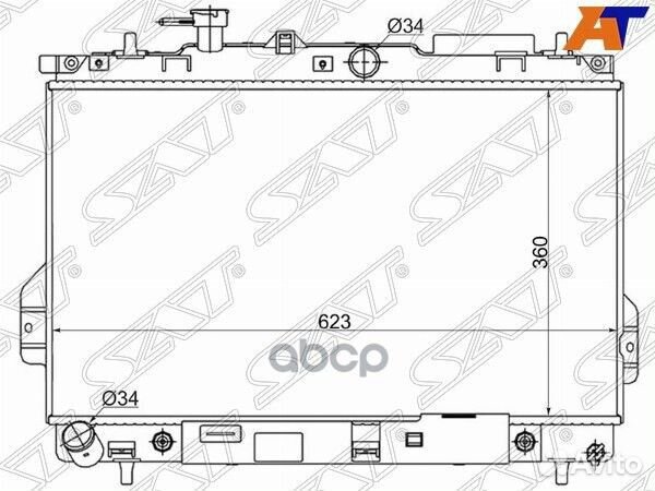 Радиатор Hyundai Matrix 01-10 HY0010 Sat