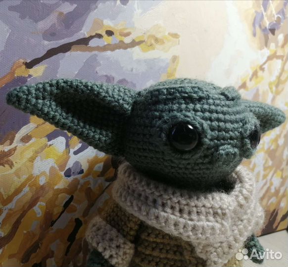 Малыш Йода. Грогу. Вязаная игрушка